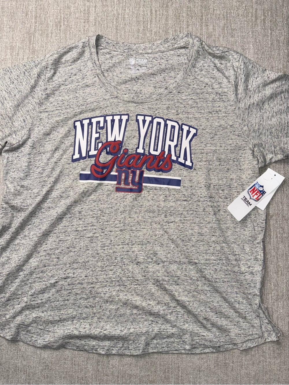 🏈 New York Giants NFL Team Apparel Gray Tee — Size 2XL — NWT